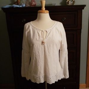 Old Navy white eyelet top